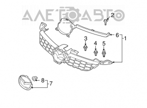 Решетка радиатора grill Mazda CX-7 06-09