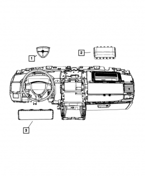 Подушка безопасности airbag пассажирская в торпеде Dodge Grand Caravan 11-20