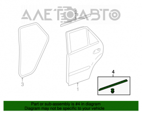Накладка двери нижняя резина задняя левая Mercedes W164 ML
