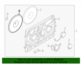 Paletele ventilatorului de răcire stânga Nissan Rogue 21-22 2.5
