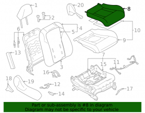 Пассажирское сидение Subaru Outback 20-23 с airbag, ткань черн