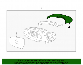 Крышка бокового зеркала правая Kia Sportage 17-22 под поворотник