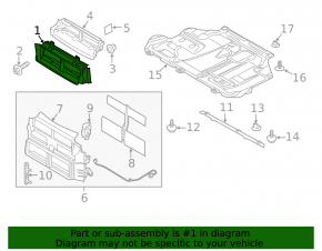 Воздуховод радиатора нижний Ford Focus mk3 15-18 1.0T рест