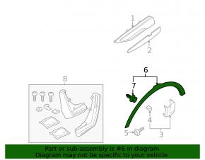 Ornamente aripă stânga față pentru Land Rover Range Rover Evoque 12-18