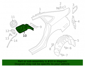 Корпус лючка бензобака VW Jetta 19-26