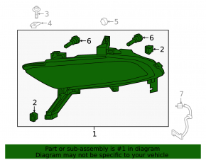 Противотуманная фара птф левая Nissan Maxima A36 16-18 дорест