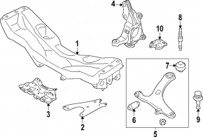 Цапфа передняя правая Subaru Impreza 17-23 GK