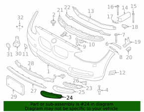 Решетка переднего бампера правая BMW 2 F22 14-17 sport