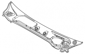 Grilă ștergătoare de parbriz din plastic pentru BMW iX 21-25