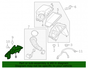Воздухоприемник Chevrolet Malibu 16-18 1.5T, 1.8