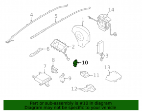 Датчик подушки безопасности задний левый Subaru Outback 10-14