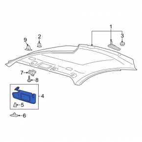 Козырек левый Ford Mustang mk6 15-23 купе черный