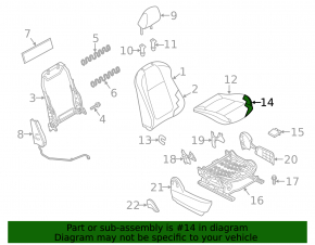 Пассажирское сидение Mazda CX-5 13-15 без airbag, ткань черн