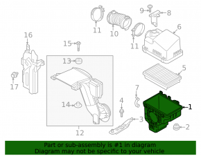 Нижняя крышка корпуса воздушного фильтра Mazda CX-50 23-26 2.5