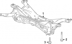 Подрамник задний Honda Civic XI FE/FL 22-26 1.5T
