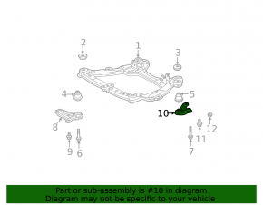 Лопух переднего подрамника задний левый Lexus RX300 RX330 RX350 RX400h 06-09