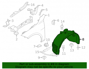 Подкрылок передний левый BMW 2 F44 20-24