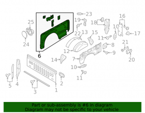 Aripă spate dreapta Ford F-150 15-20