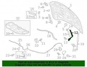 Петля капота правая Audi A6 C7 12-18