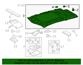 Обшивка потолка Lexus RX350 RX450h 16-19 под панораму, серая