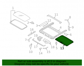 Шторка люка Subaru Outback 10-14