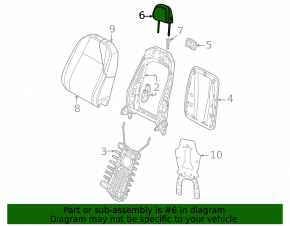 Tetieră stânga față Audi A3 22-26 piele neagră, cusături gri