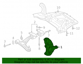 Цапфа передняя правая Mercedes A-class V177 19-22