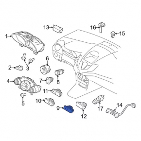 Подрулевой переключатель левый Ford Fiesta 11-19 тип1