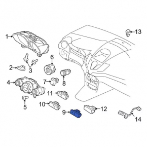 Подрулевой переключатель левый Ford Fiesta 11-19 тип1