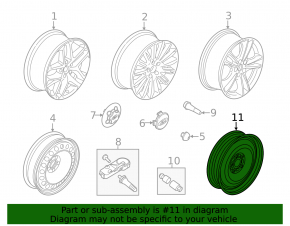 Запасное колесо докатка Ford Focus mk3 11-18 R16 125/80