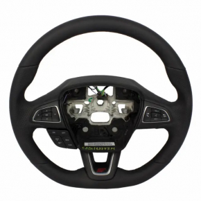 Руль голый Ford Focus mk3 15-18 рест, кожа черн