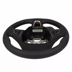 Руль голый Ford Focus mk3 15-18 рест, кожа черн