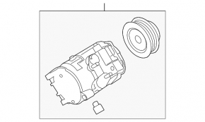 Компрессор кондиционера Ford Mustang mk6 15-22 5.0