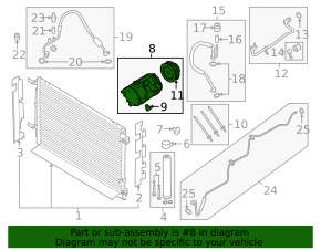 Компрессор кондиционера Ford Mustang mk6 15-22 5.0