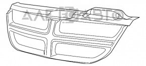 Решетка радиатора grill Dodge Journey 11-19 хром