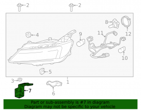 Кронштейн фары нижний внутренний левый Chevrolet Impala 14-20