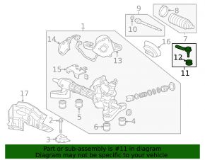 Рулевой наконечник левый Honda CRV 12-16