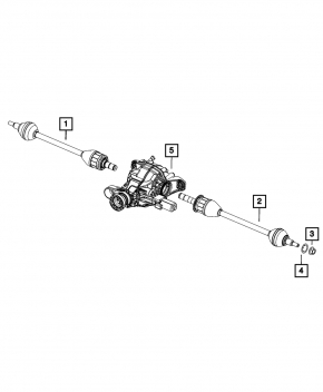 Привод полуось задняя левая Jeep Grand Cherokee WL 21-26 4xe