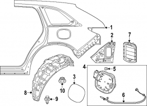 Крыло заднее правое Mazda CX-90 24-26 3.3