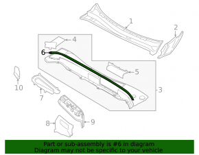 Garnitură grilă ștergător parbriz Volvo XC90 25-26 tip 2