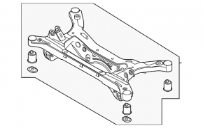 Подрамник задний Hyundai Sonata 20-23 1.6T, 2.5 FWD