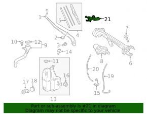 Форсунка омывателя лобового стекла левая Toyota Rav4 19-23 -2°