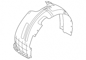 Подкрылок передний левый Hyundai Elantra AD 17-18 дорест