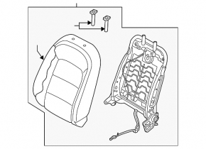 Водительское сидение Kia Forte 4d 14-14 без airbag