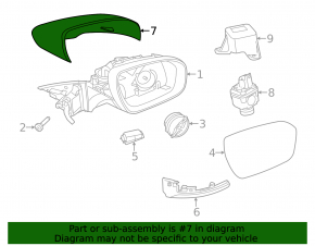 Capac oglindă retrovizoare dreapta pentru Land Rover Range Rover Evoque 12-13