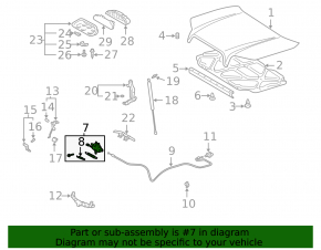 Замок капота Lexus GX470 03-09