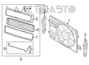 Проводка на моторчик актуатор жалюзи VW Jetta 19-26 USA