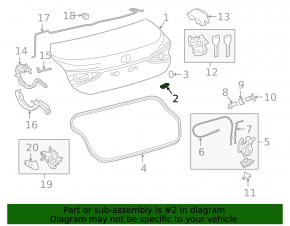 Отбойник крышки багажника Toyota Camry v70 18-24