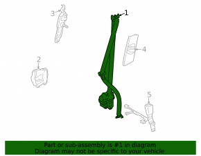 Пассажирский ремень безопасности Lexus RX350 RX450h 10-12 беж