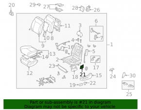 Управление поясничной подпорки водительского сиденья Toyota Prius V 12-14 черное